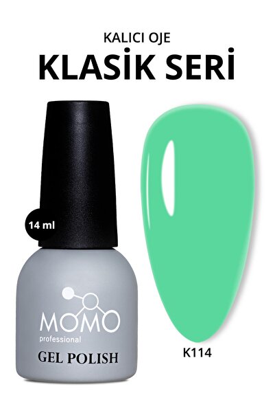 MOMO professional Kalıcı Oje K114, Moda İkonu Yeşili, 14 ml