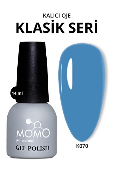 MOMO professional Kalıcı Oje K070, Açık Mavi, 14 ml