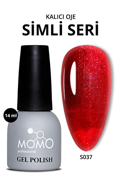 MOMO professional Kalıcı Oje S037, Simli Ahududu, 14 ml