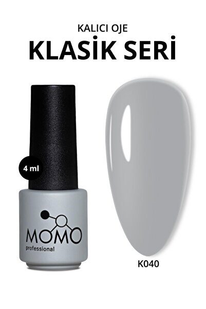 MOMO professional Kalıcı Oje K040, Açık Gri, 4 ml