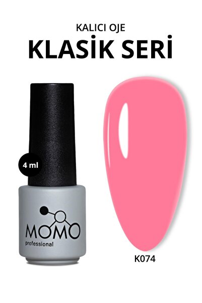 MOMO professional Kalıcı Oje K074, Canlı Pembe, 4 ml
