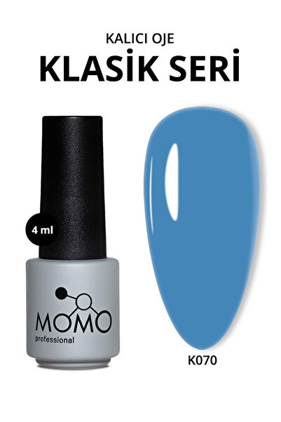 MOMO professional Kalıcı Oje K070, Açık Mavi, 4 ml