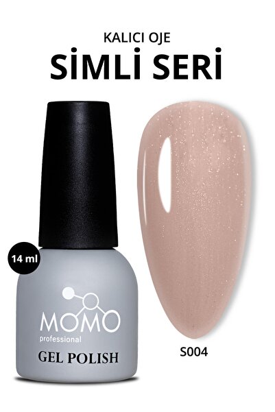 MOMO professional Kalıcı Oje S004, Simli Pudra Ten, 14 ml