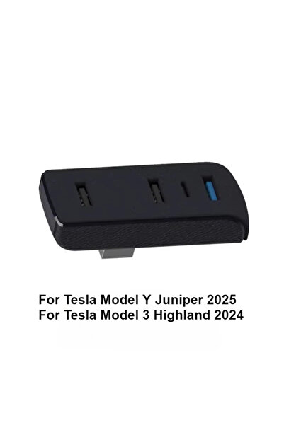 Choice محور USB جديد أسود M3Y لسيارات تسلا موديل 3+ و Y جونيبر 2025، محطة إرس...