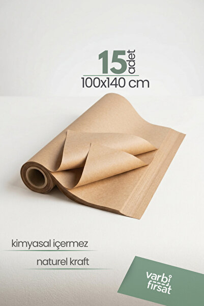 Varbifırsat 15 Adet 100x140 cm Kraft Ambalaj Kağıdı | Paketleme, Çeyiz, Hediy...