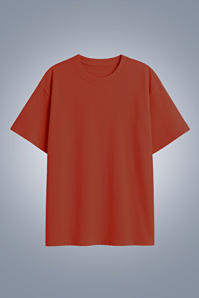 bilcee Дамска оранжева тениска Oversize 4583