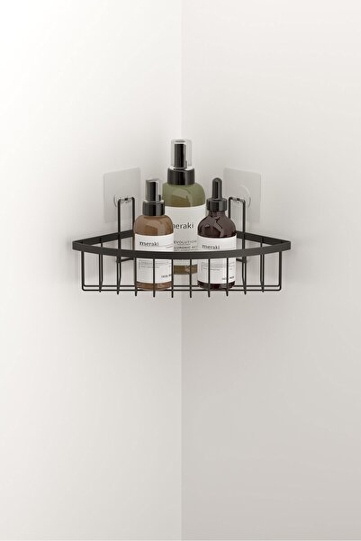 Tekno-tel Teknotel Adhesive Single Layer Bathroom Corner Shelf Shampoo Holder...