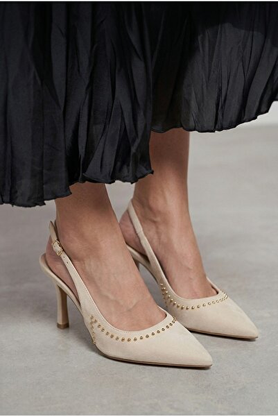 Giamgia Γυναικείο στιλέτο με λεπτομέρεια από χάντρες, ανοιχτή πλάτη και τακού...