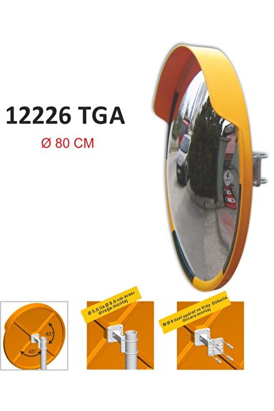 Evelux Trafik Güvenlik Aynası (ø80cm) Tümsek Ayna, Otopark Aynası Sarı-siyah ...