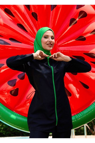 HOUSE OF MODEST TESETTÜR ملابس السباحة السوداء