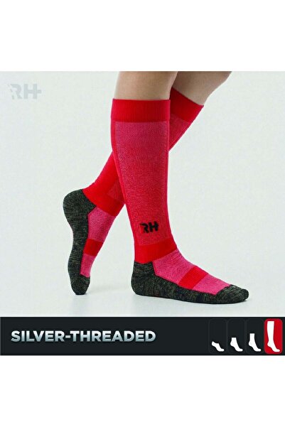 Rider Healthcare Cryo Silver + Havlu Taban Uzun Çorap Kırmızı Siyah Women