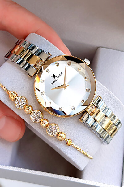 Daniel Klein Original Women's Wristwatch - 3 Atm Waterproof, Gold Color, Stee...