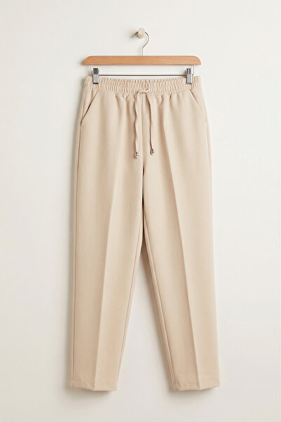 MODAQU Skinny Παντελόνι με Τσέπες - Πέτρα