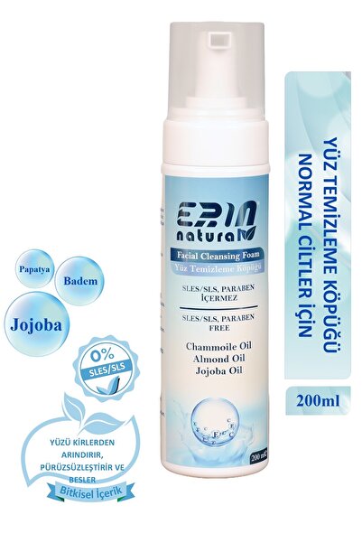 Erin Natural Besleyici Yüz Temizleme Köpüğü - SLES İçermez 200 ml