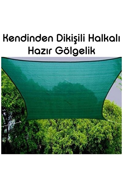 CNC Hazır Halkalı Gölgelik %95 3mx3m=9m2-Montajı İçin 10 metre 3mm halat hediye-Montajı Kolay