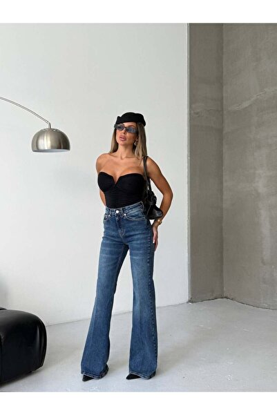 HerTon High Waist Wide Leg Jean Trousers