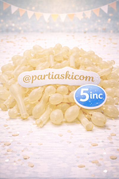 PARTİ AŞKI 5 Inç Minik Lateks Balon 12,5 Cm - 20 Adet Doğum Günü Parti Balonu...