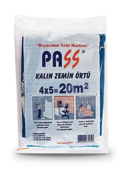 Kalın Zemin Örtüsü Branda Mavi 20m2-kullanımı Pratik-dayanıklı-tadilat Sonrası Temizlik Gerektirmez