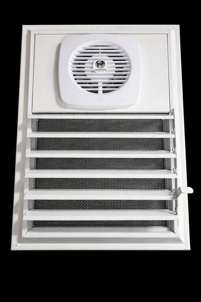 Meridyen Menfez 35X50 Aluminum Bathroom Screen with Fan