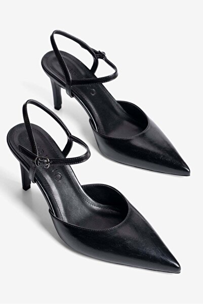 Mubiano Γυναικεία παπούτσια στιλέτο με μυτερή μύτη και τακούνι, Ιρίσα Μαύρο