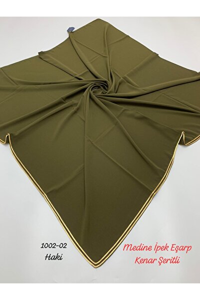 MİS İPEK 1002 Μεταξωτό μαντήλι Μεντίνα με ρίγες στην άκρη