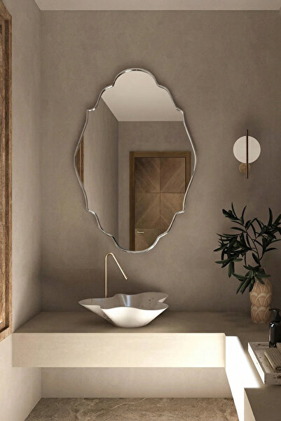 Fawdecor Ahşap Çerçeveli Modern Dekoratif Duvar Aynası
