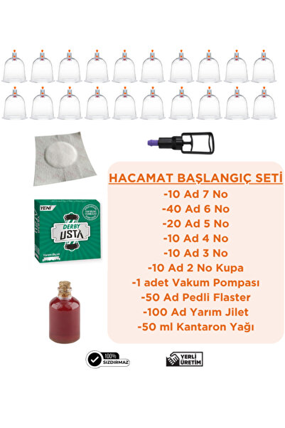 HVM Hacamat Başlangıç Seti, Hacamat Kupa Ve Malzemeleri