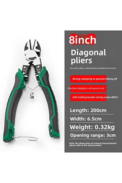 Choice1 angled pliers 9-Inch Heavy Duty 9-in-1 Alloy Steel Wire Cutter Needle...