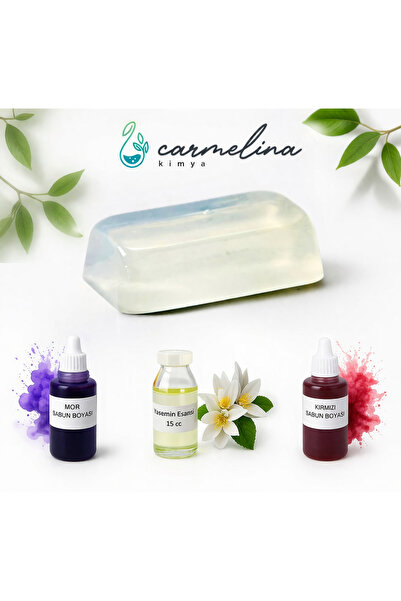 CARMELİNA Merve dilber Sabun Yapım Kiti- 1kg Şeffaf Sabun Bazı, Vanilya Esans...