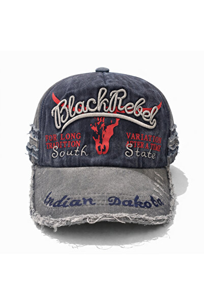 FEEMELS Eskitme Nakışlı Vintage Görünümlü Kot Şapka - Unisex Günlük Baseball Cap