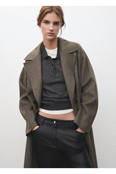MANGO  El yapımı oversize yün palto