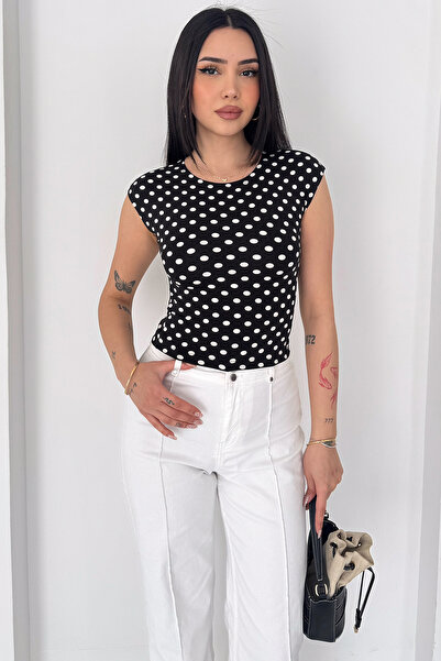 Noa&Noa Γυναικεία Μπλούζα με Πουά – Κομψή Μπλούζα με Λεπτομέρεια στους Βάτες ...