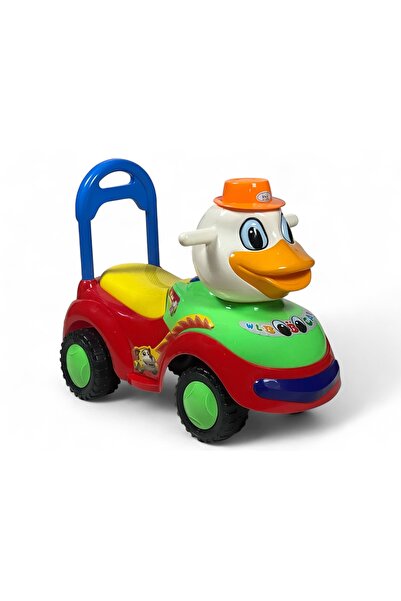 ALBADER Baby Ride On Duck Car – Push Toy with Back Handle, Cartoon Design, Wi...