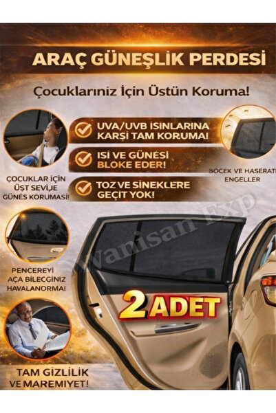 Ankaflex 2 li Oto Cam Güneşlik Araba Gölgelik Perde Araç İçi Yan Cam Pencere ...