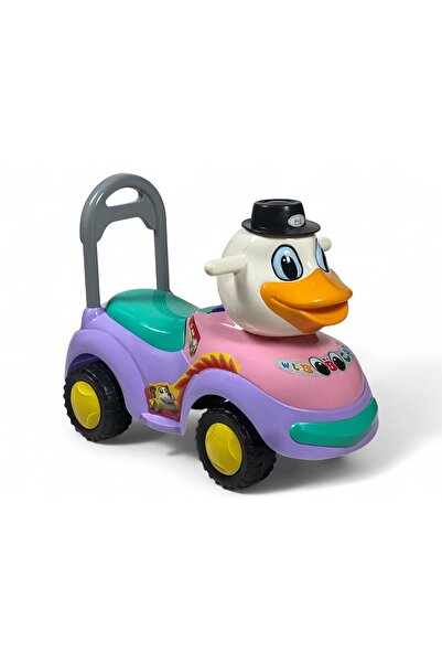 ALBADER Baby Ride On Duck Car – Push Toy with Back Handle, Cartoon Design, Wi...