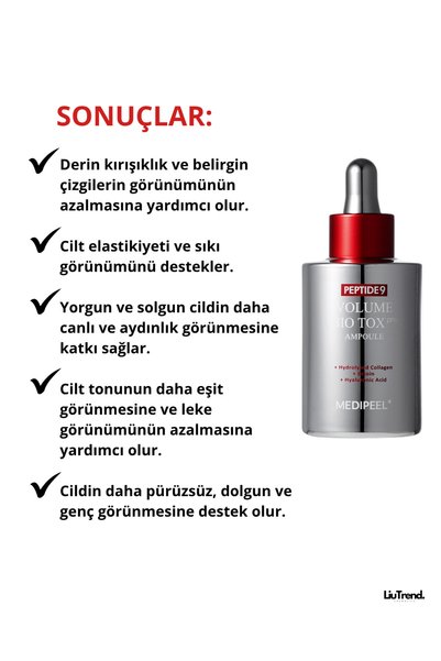 Medipeel Peptide 9 Volume Bio Tox Ampoule Pro 100 ml Volufiline ve Peptit İçeren Cilt Bakım Ampulü M0067