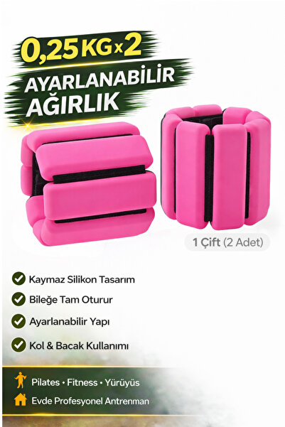 Tayzon Pro Seri El Ayak Ayarlanabilir Silikon Ağırlık Bileklikleri 0.25 kg x ...