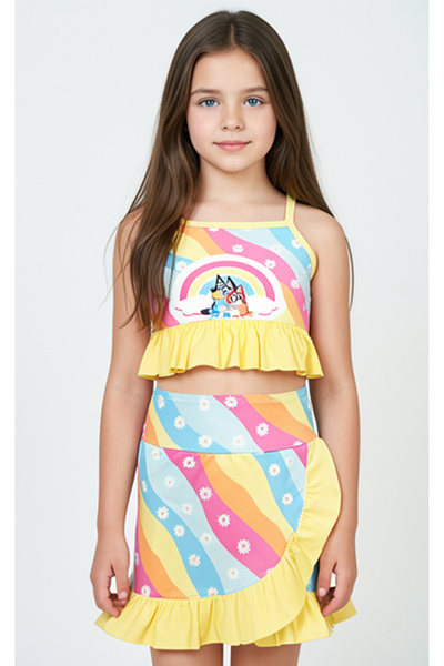 By Piera Σετ μαγιό μπικίνι 4 τμχ με βολάν για κορίτσια που στεγνώνουν γρήγορα