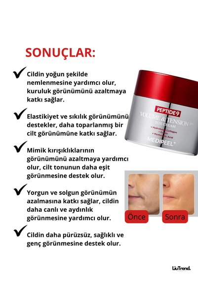 Medipeel Peptide 9 Volume & Tension Tox Cream Pro 50 ml Kırışıklıklar Için Peptid Krem M0068