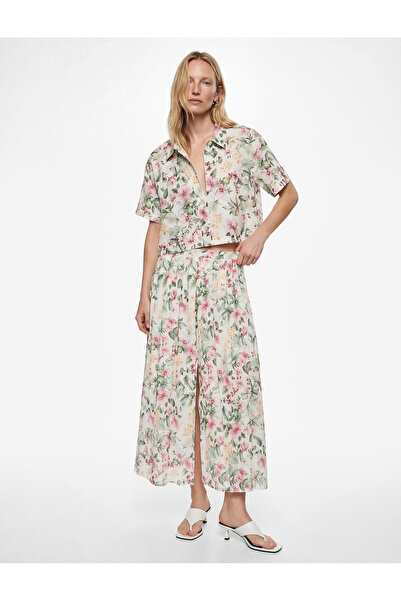 Koton Πουκάμισο με κοντό μανίκι με λουλουδάτο σχέδιο κανονικής εφαρμογής