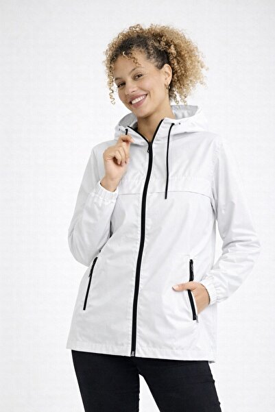 comstar Дамски водоустойчив дъждобран с качулка с подплата и джоб