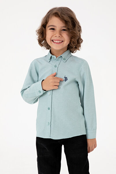 U.S. Polo Assn. Erkek Çocuk Mint Uzun Kollu Basic Gömlek 50316801-VR152