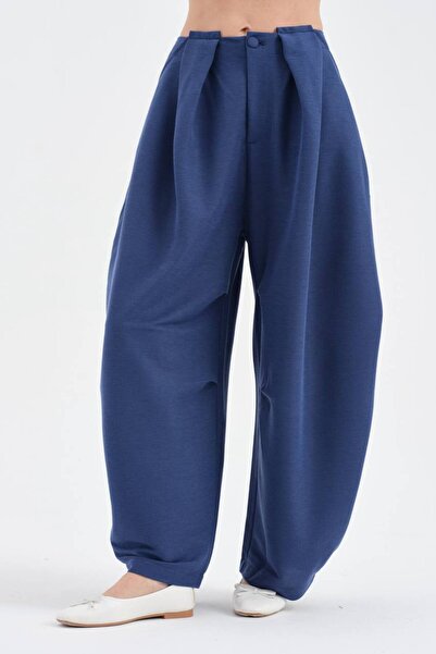 tw3 Women's Pleated Front Balloon Fit Design Trousers