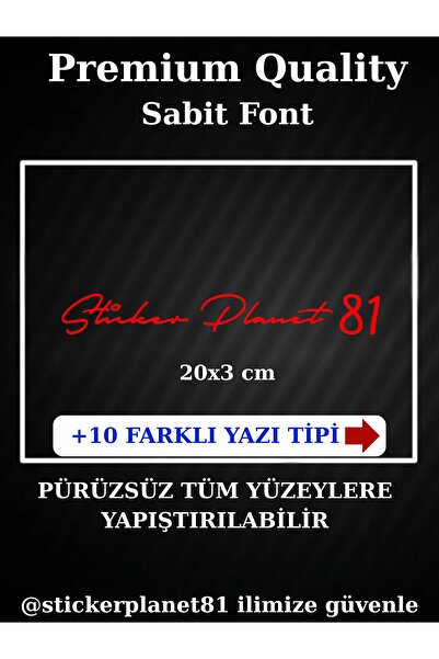 AlpiLeo Oto Cam & Moto Sticker İmza Yazısı – Sticker Planet | Gümüş Gri - Siy...