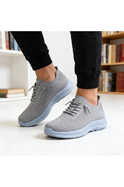 Tmall Pantofi sport bărbătești, material textil, B4044. Gri