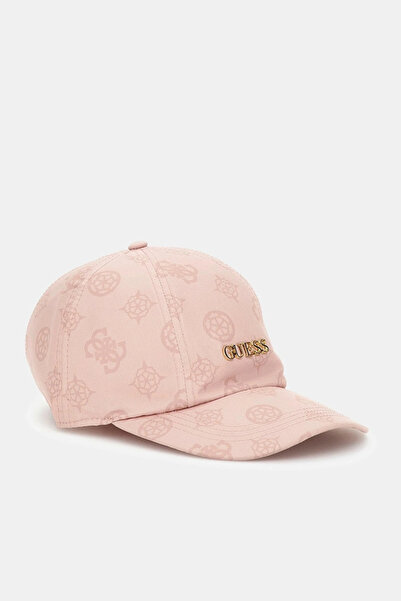 Guess Şapcă roz pentru femei Peony cu imprimeu All Baseball AW5502POL01-PIN