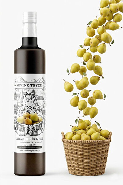 Organik Teyze Sevinç Teyze Doğal Fermantasyon Armut Sirkesi 500ml (NATURAL FE...