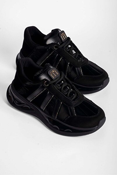 Mubiano Γυναικεία Suede Sneakers με λεπτομέρεια Anorak και πέτρες, Αθλητικά Π...