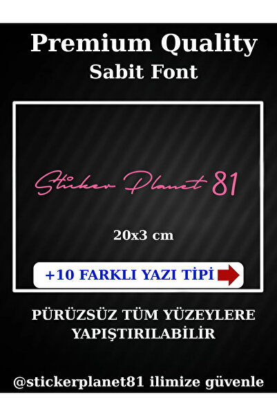 AlpiLeo Oto Cam & Moto Sticker İmza Yazısı – Sticker Planet | Gümüş Gri - Siy...