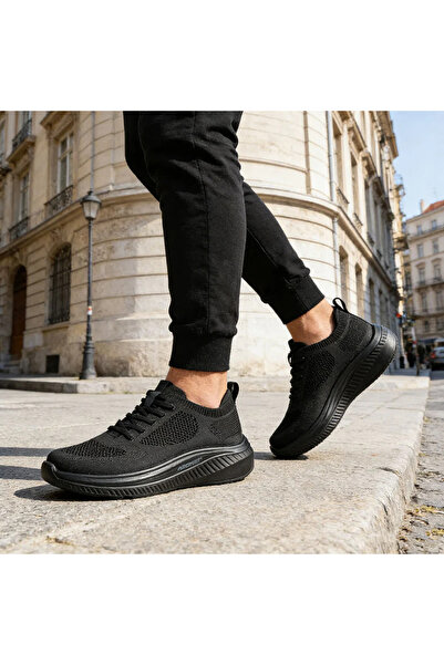 Tmall Pantofi sport bărbătești, material textil, B4045. Negru